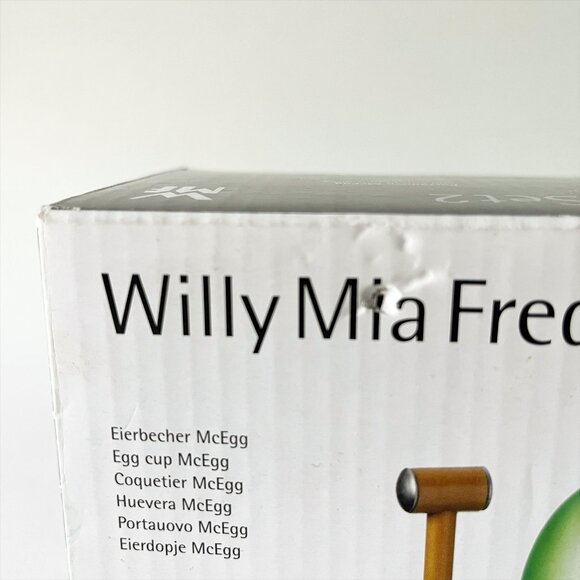 WMF Willy Mia Fred Set 2 McEgg Egg Cup Spoon Blue Green - Picture 5 of 6